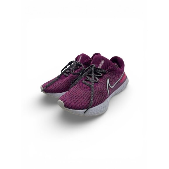 Nike React Infinity Run Flyknit 3 Women’s Size 9 Bordeaux Purple DD3024 500 - Picture 4 of 6